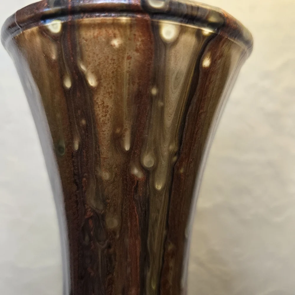 HANDCRAFTED Upcycled Glass Vase HANDPAINTED Abstract Tabletop Art Decor - Picture 11 of 17